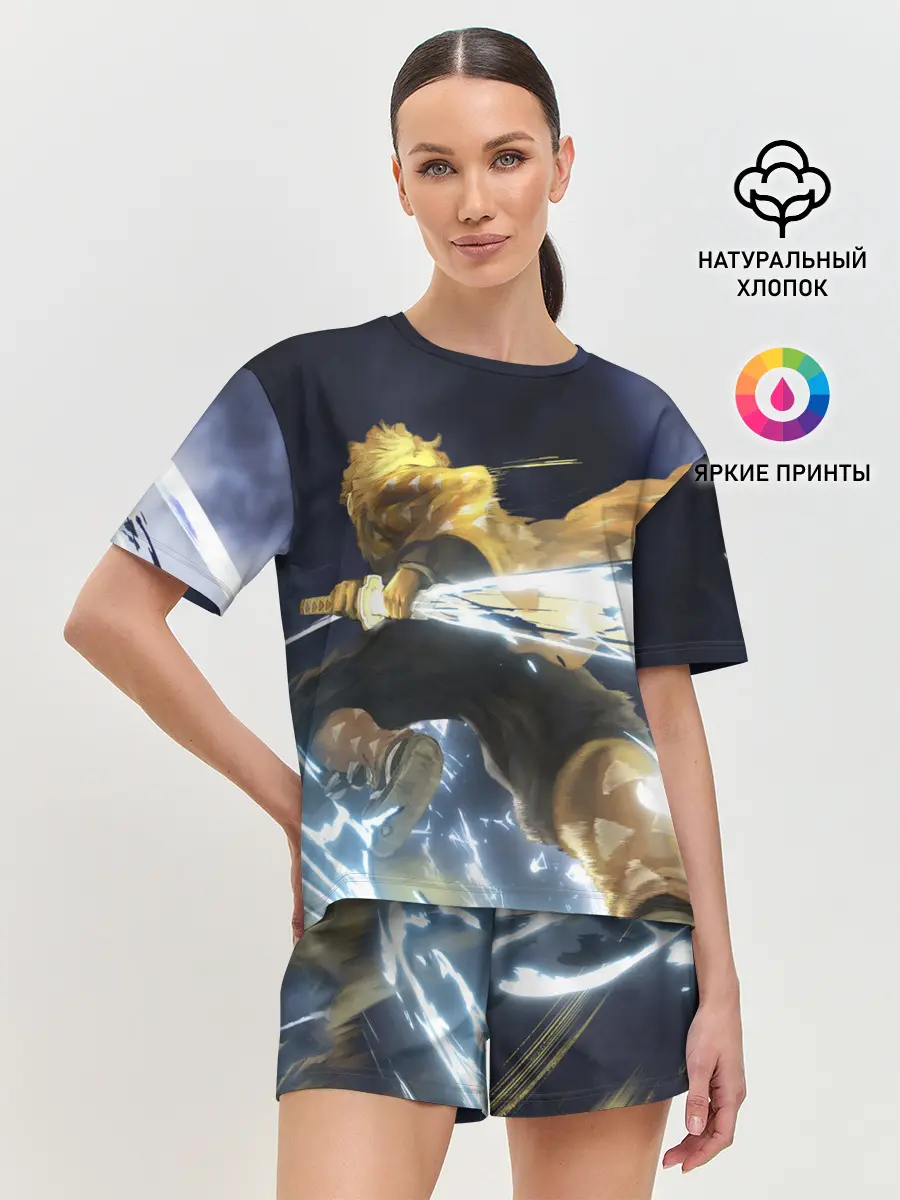 Женская пижама с шортами / Зиницу Агацума Бог ГРОМА