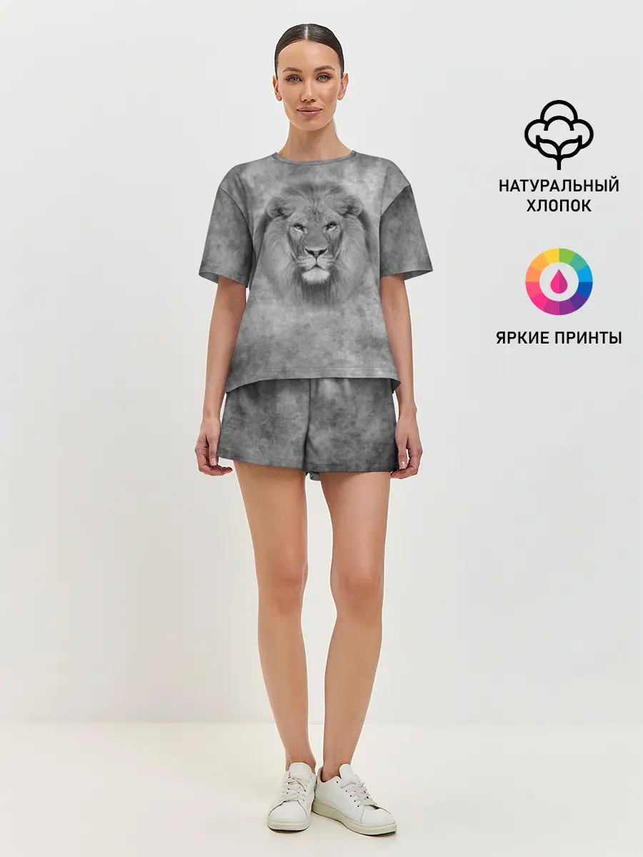 Женская пижама с шортами / Лев