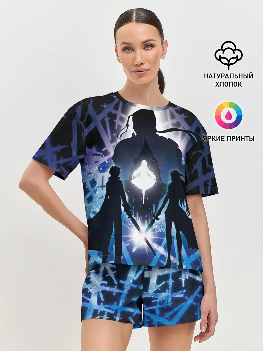 Женская пижама с шортами / Sword Art Online Кирито Асуна
