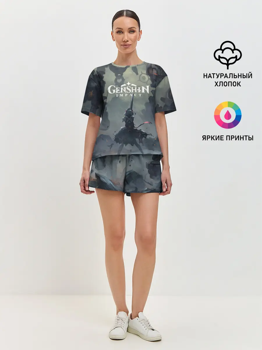 Женская пижама с шортами / Genshin impact | Noelle