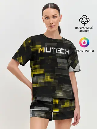 Женская пижама с шортами / MILITECH камуфляж Cyberpunk 2077