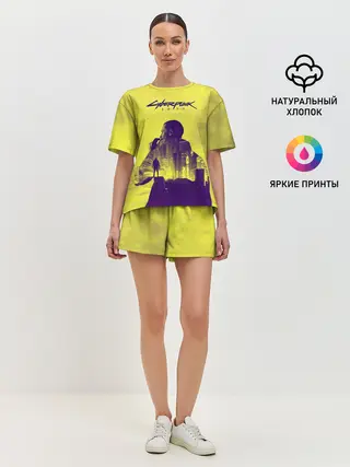 Женская пижама с шортами / Cyberpunk 2077