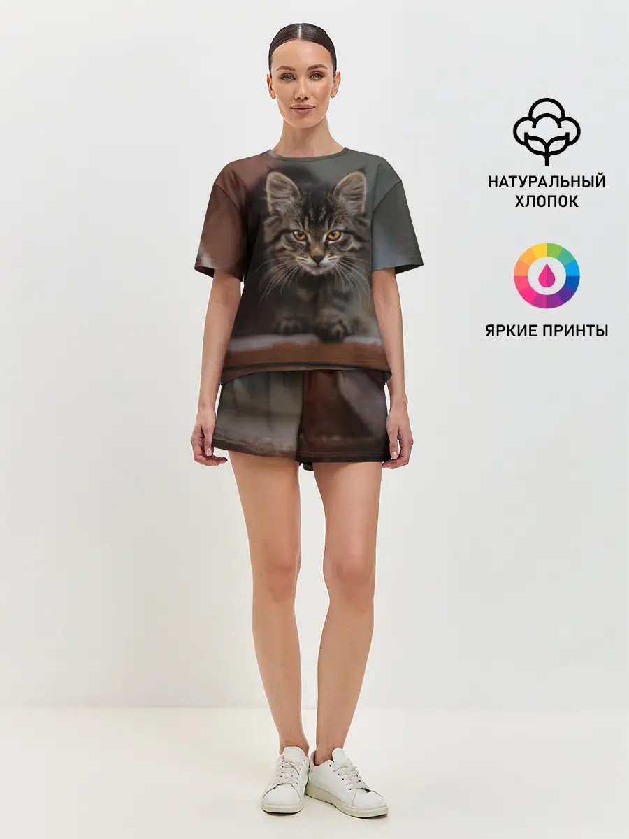 Женская пижама с шортами / мой внутренний зверь