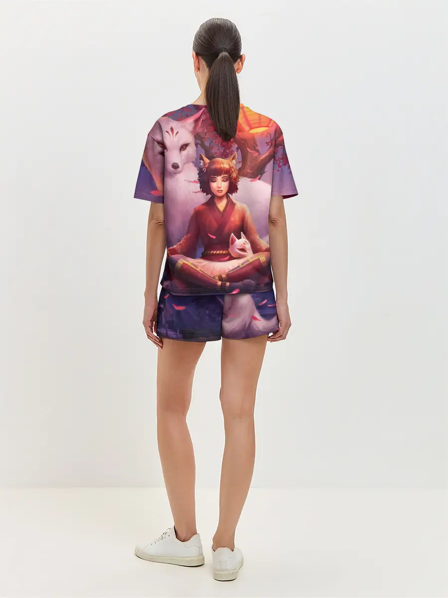 Женская пижама с шортами / Девушка-лиса