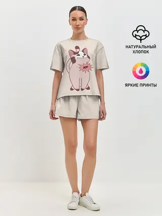 Женская пижама с шортами / Pop Cat