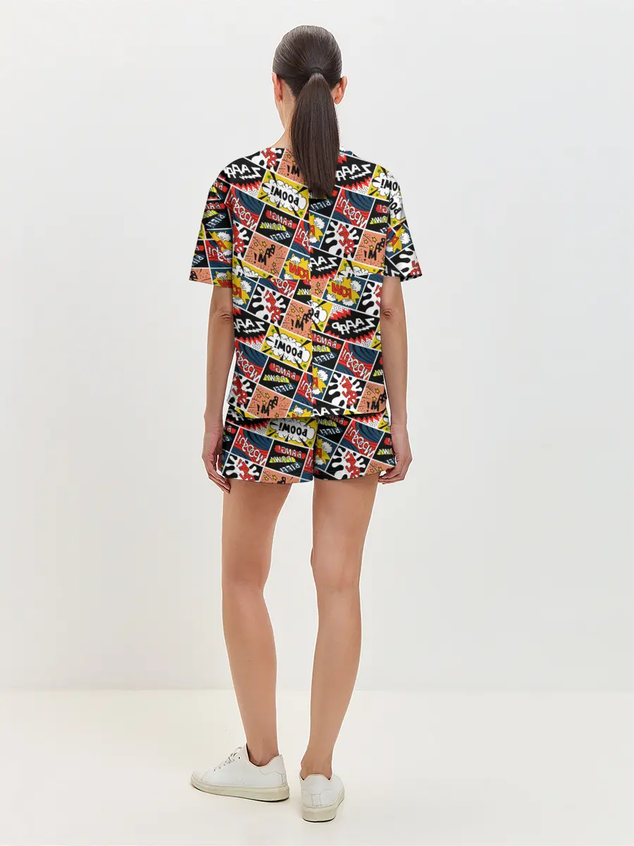 Женская пижама с шортами / Взрывы