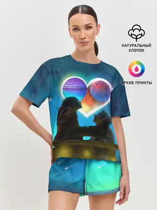 Женская пижама с шортами / Ваня Дмитриенко Венера-Юпитер