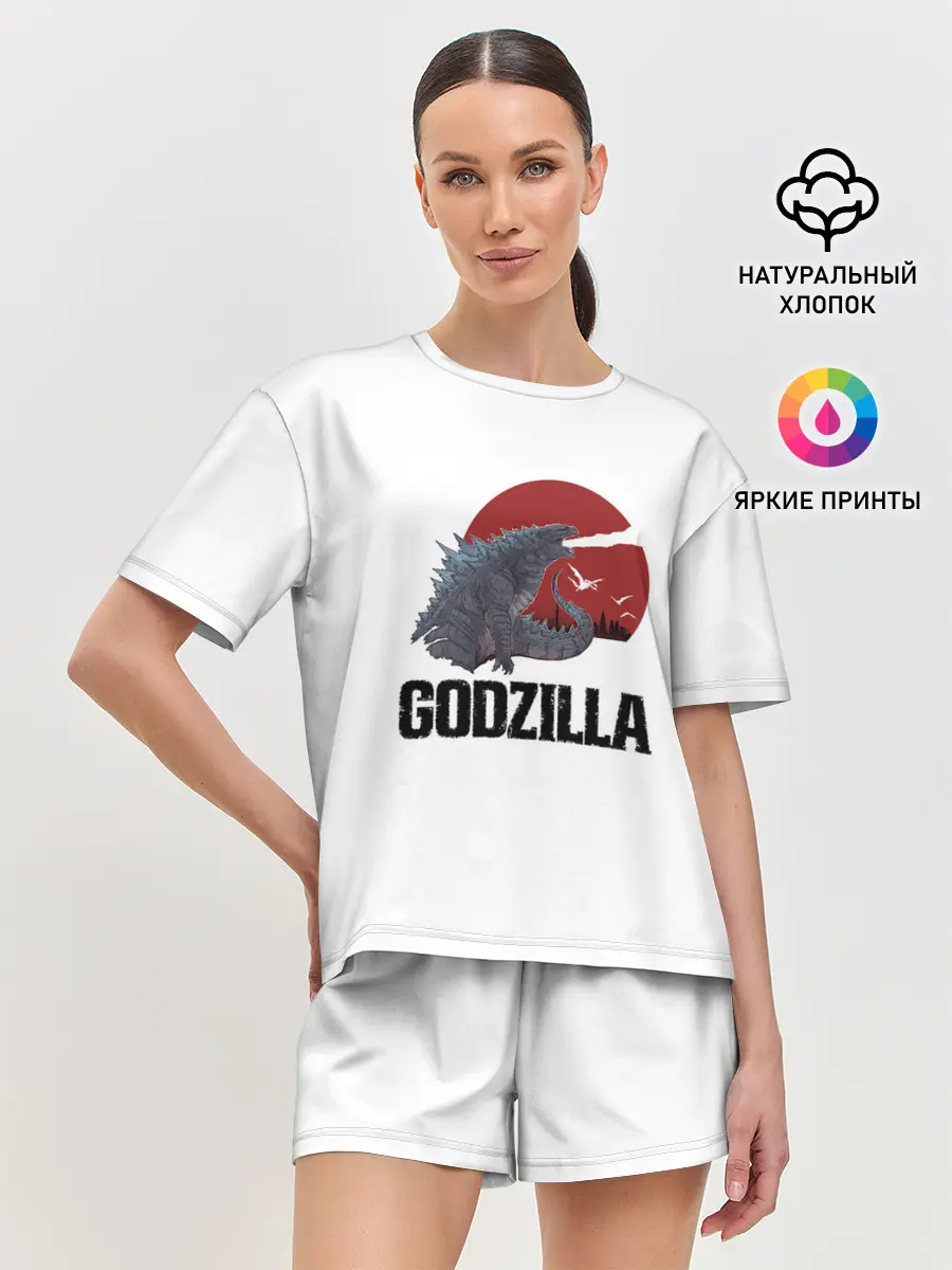 Женская пижама с шортами / Годзилла