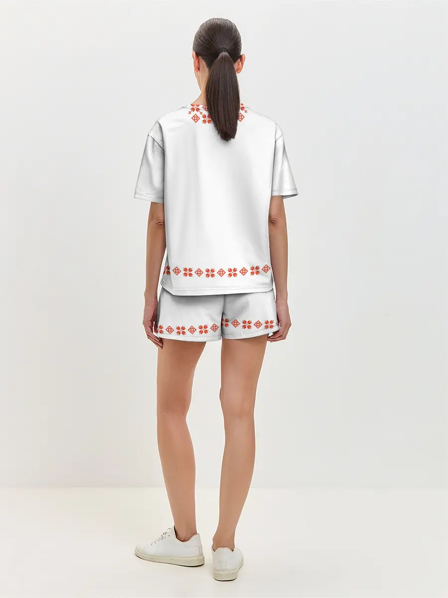 Женская пижама с шортами / Белорусская вышиванка