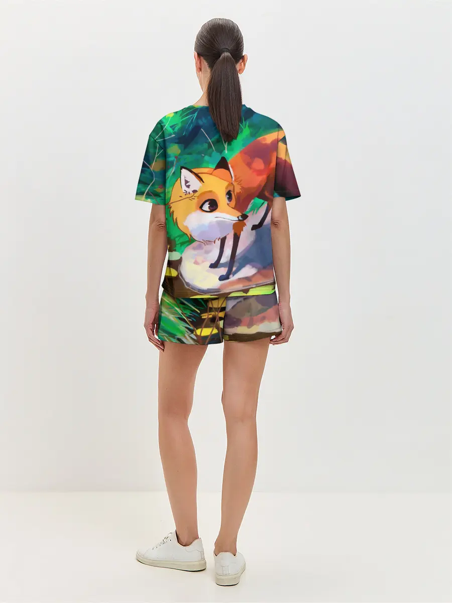 Женская пижама с шортами / Лисичка