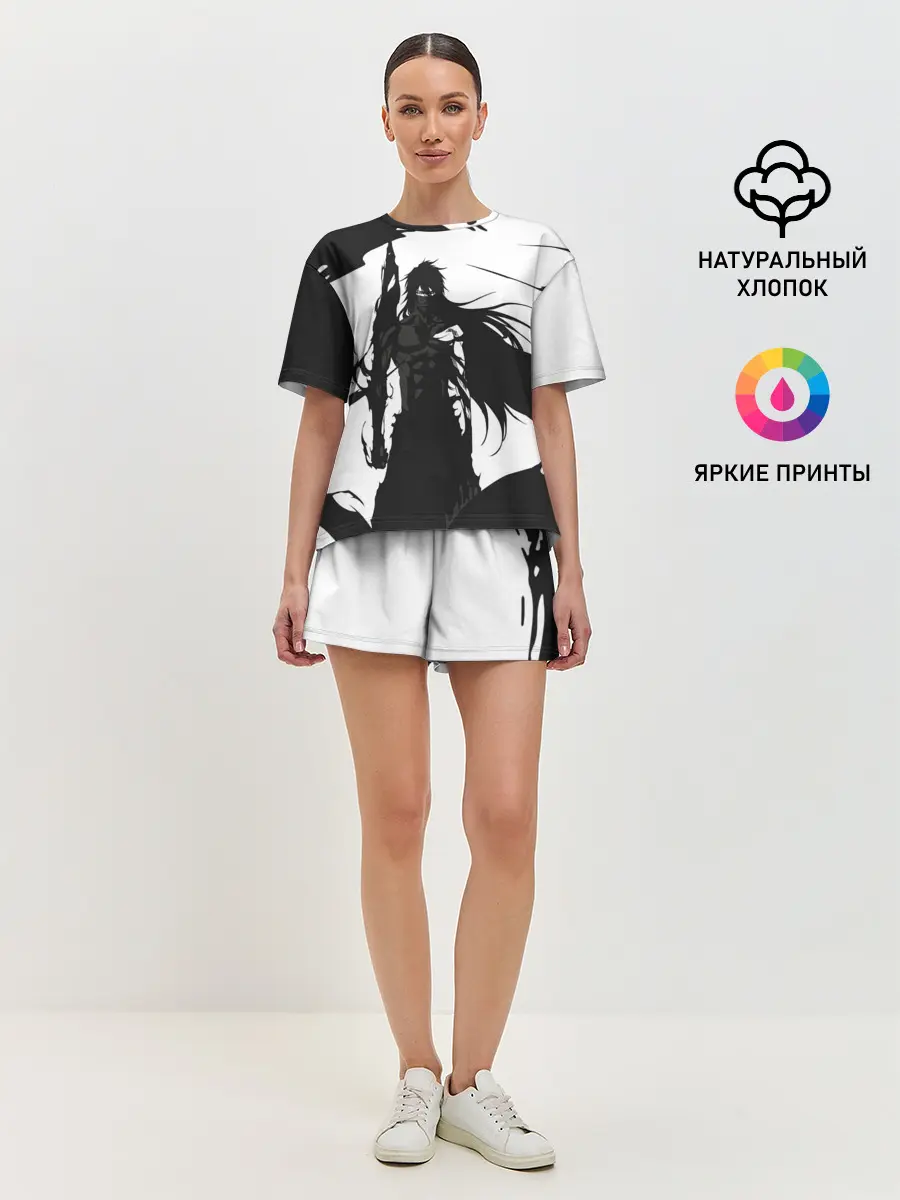 Женская пижама с шортами / Bleach black & white