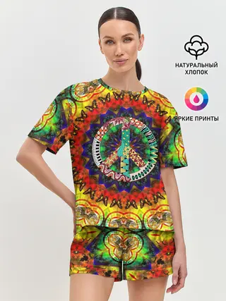 Женская пижама с шортами / Хиппи