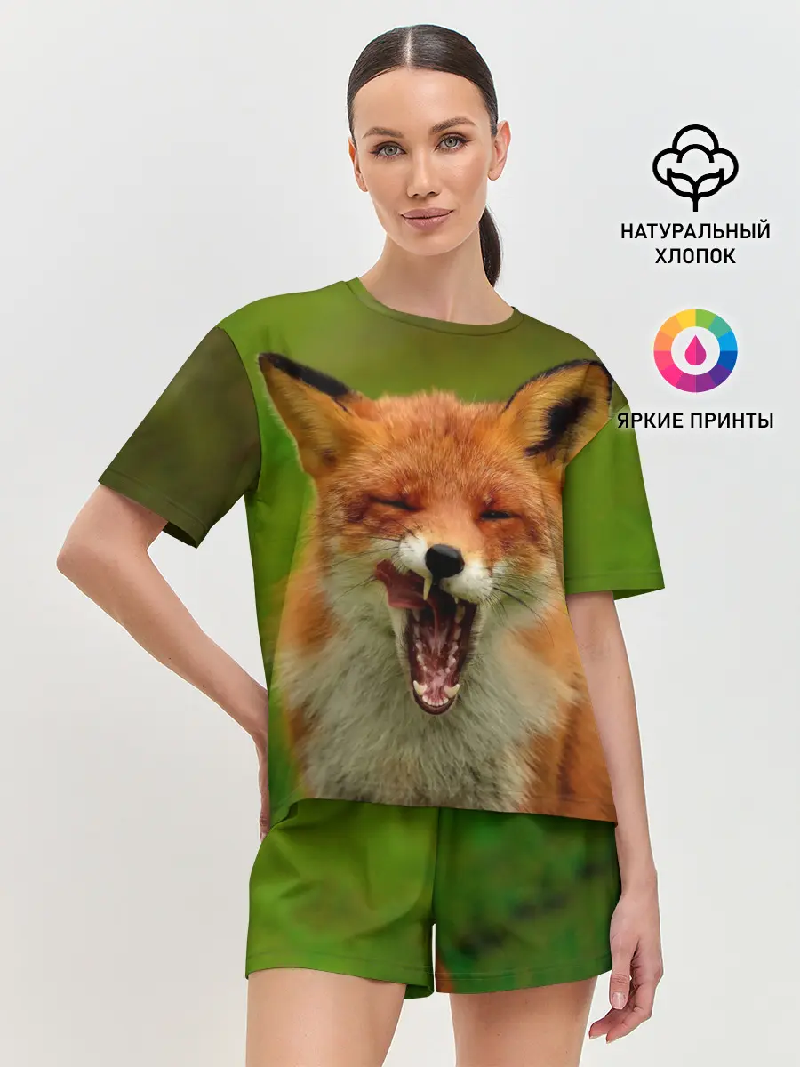 Женская пижама с шортами / Лисица