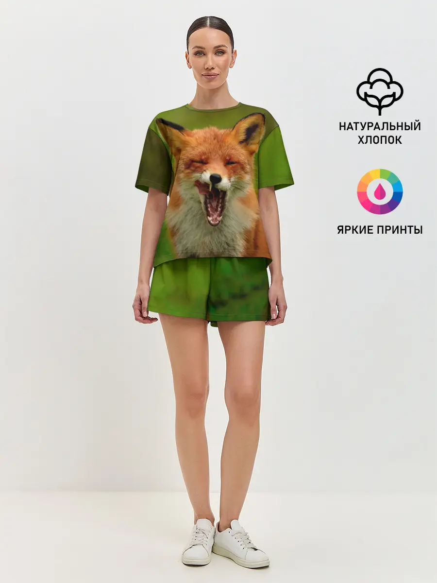 Женская пижама с шортами / Лисица
