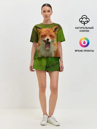 Женская пижама с шортами / Лисица