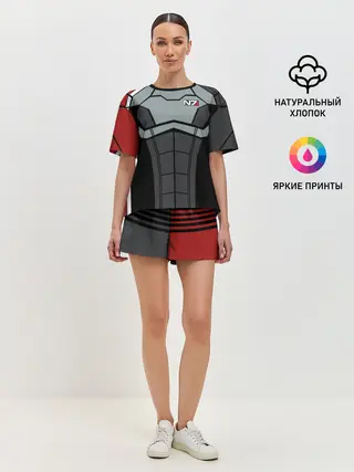 Женская пижама с шортами / КОСТЮМ N7 | MASS EFFECT N7 | МАСС ЭФФЕКТ Н7