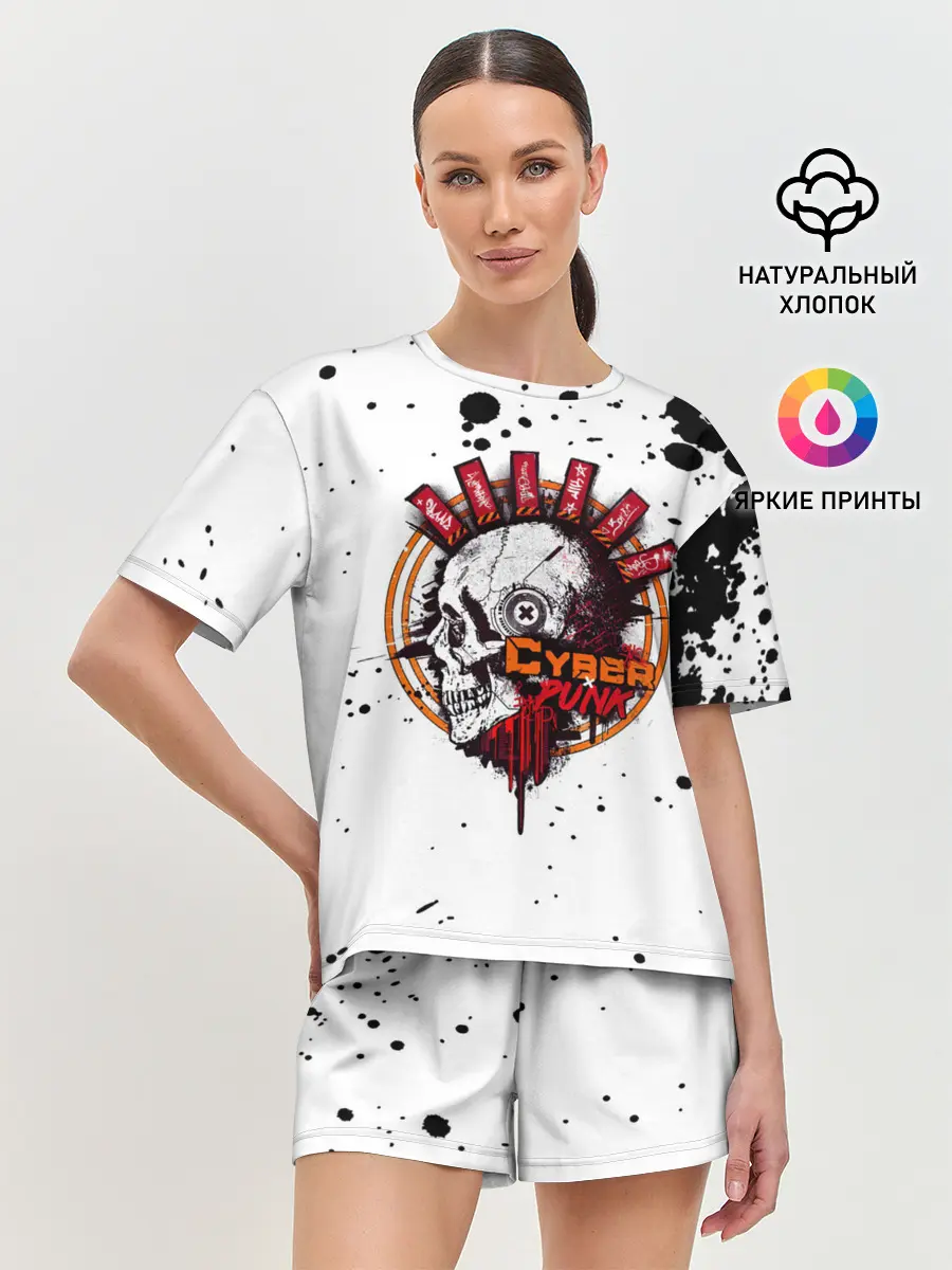Женская пижама с шортами / Cyberpunk 2077
