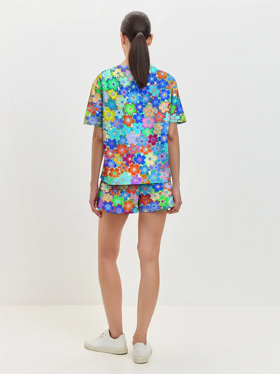 Женская пижама с шортами / Цветы весны