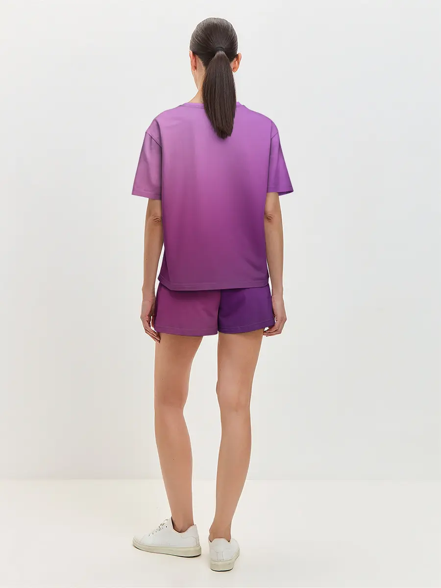 Женская пижама с шортами / Аметистовый закат