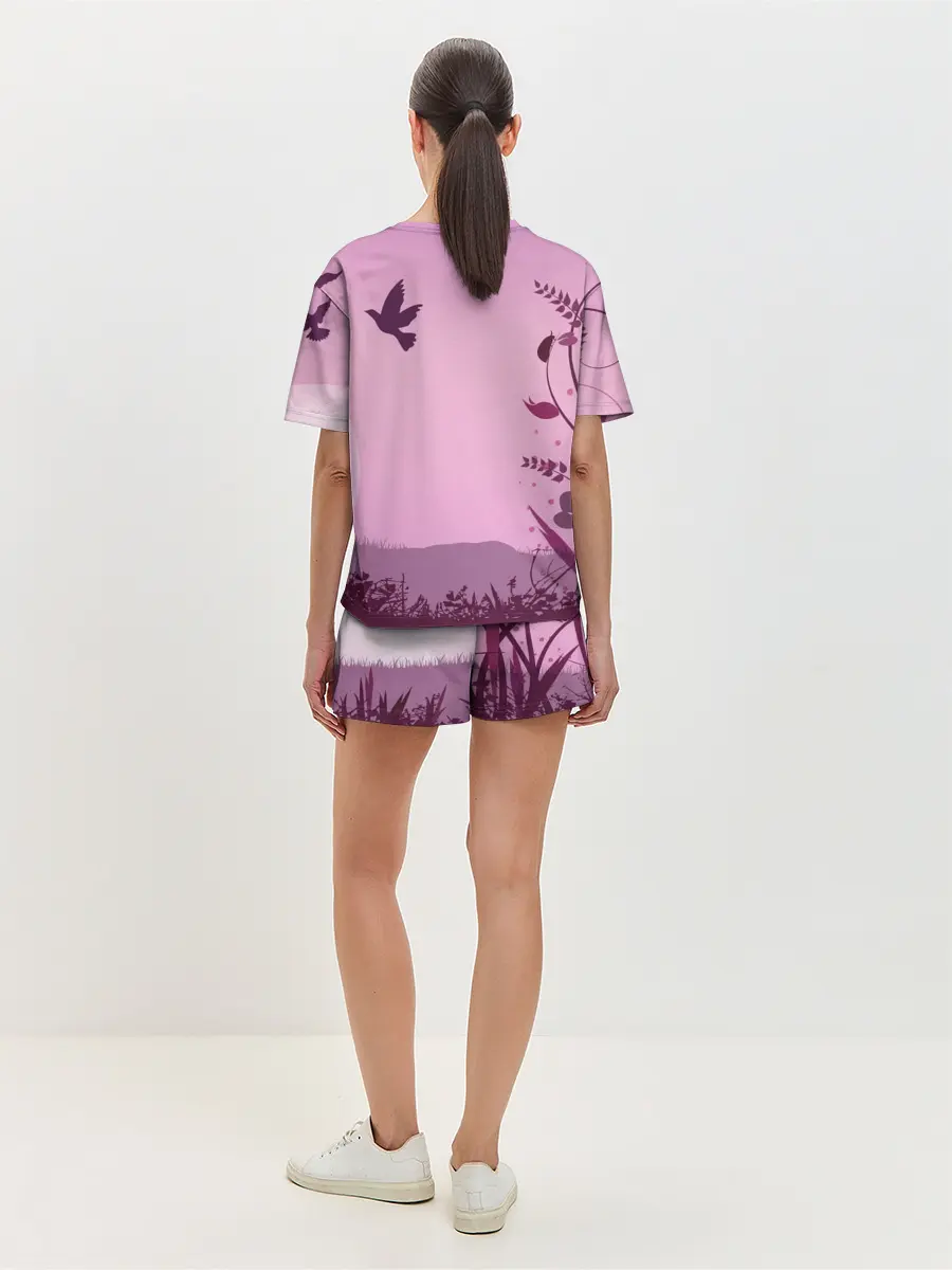 Женская пижама с шортами / Природа