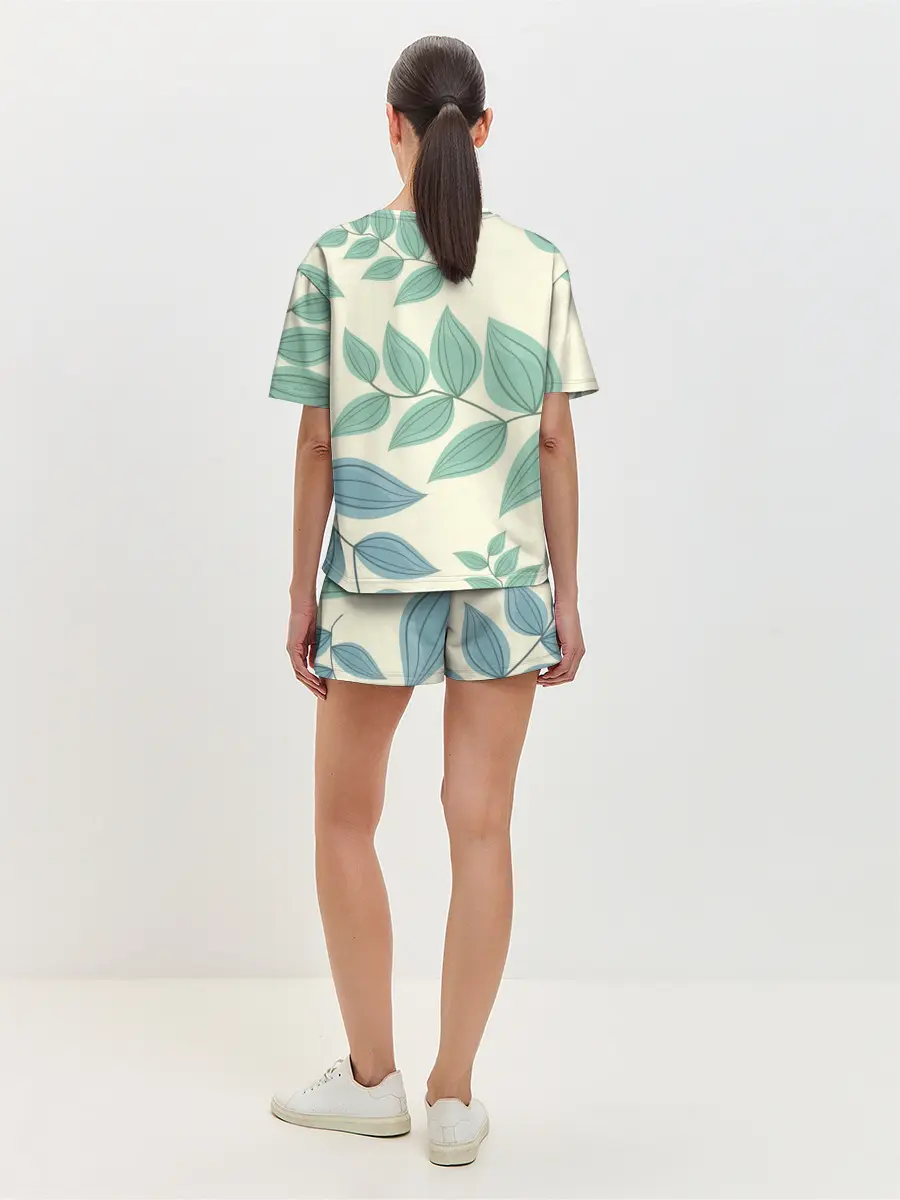 Женская пижама с шортами / Цветы