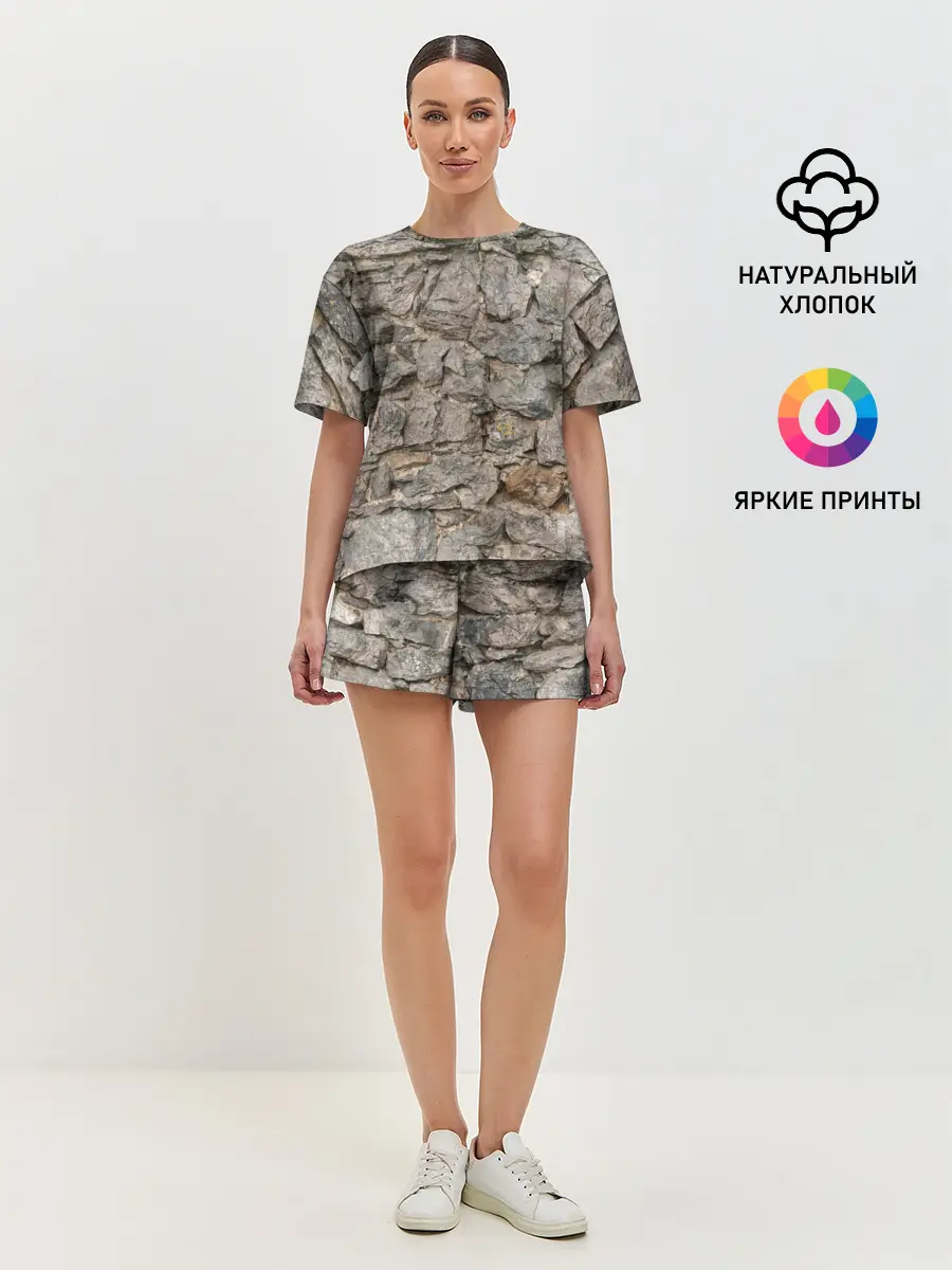 Женская пижама с шортами / Сломанная стена