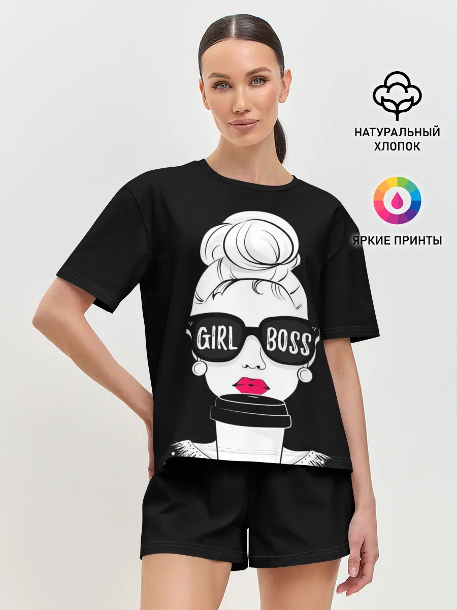 Женская пижама с шортами / Girl Boss