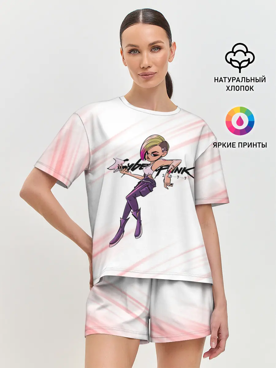 Женская пижама с шортами / Moxes Cyberpunk 2077