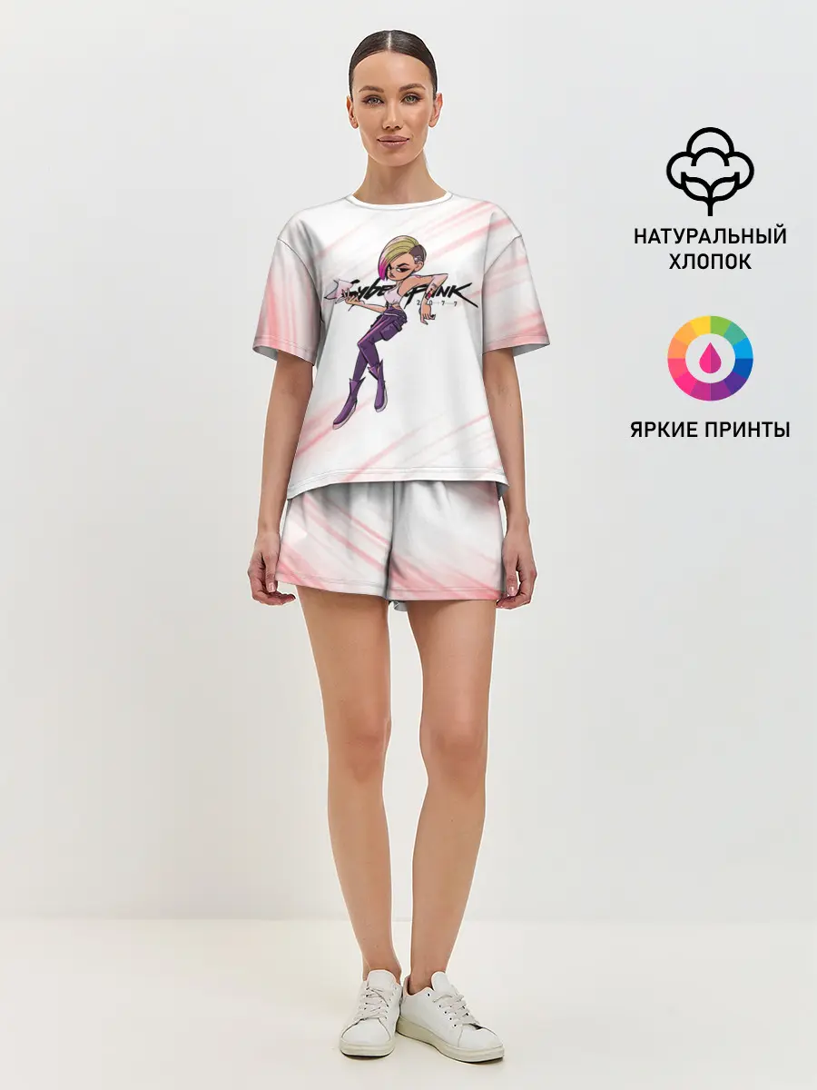 Женская пижама с шортами / Moxes Cyberpunk 2077