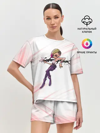 Женская пижама с шортами / Moxes Cyberpunk 2077