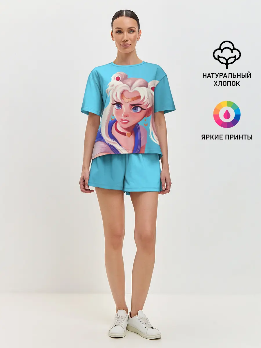 Женская пижама с шортами / Sailor Moon | Сейлор Мун