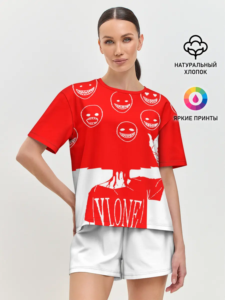 Женская пижама с шортами / многоголовый v love