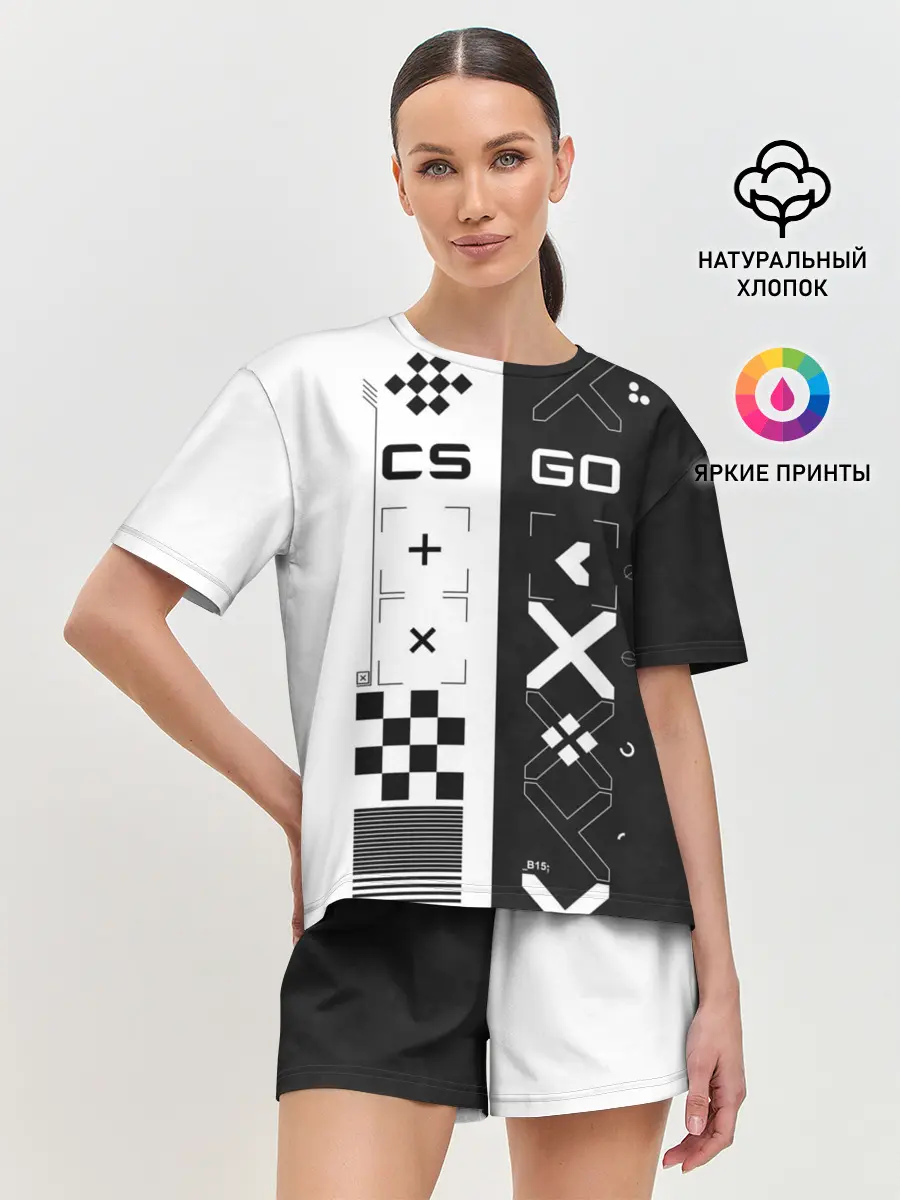 Женская пижама с шортами / Printstream | Поток информации