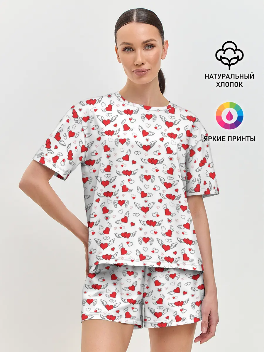 Женская пижама с шортами / Love