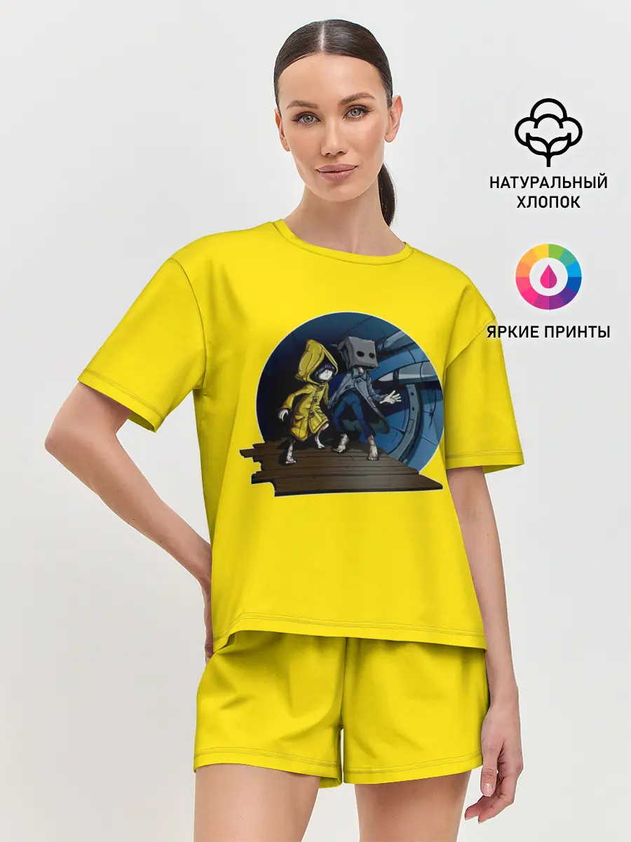 Женская пижама с шортами / Little nightmares 2 | Yelow