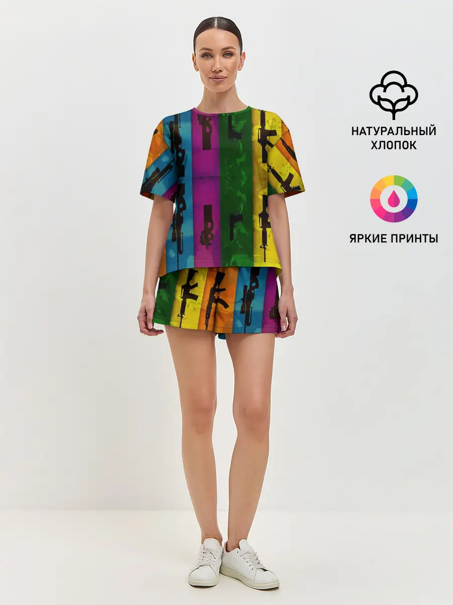 Женская пижама с шортами / Кс го оружие