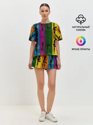 Женская пижама с шортами / Кс го оружие