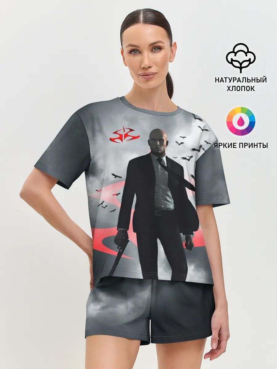 Женская пижама с шортами / Hitman | Агент 47