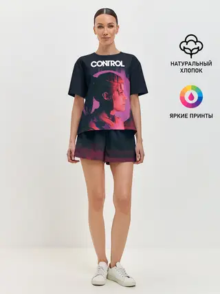 Женская пижама с шортами / Контрол | Джесси