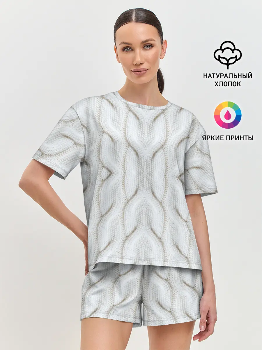 Женская пижама с шортами / Вязанка