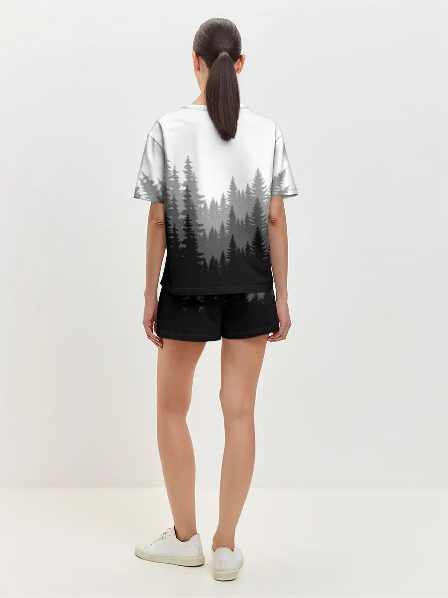 Женская пижама с шортами / Темный Лес