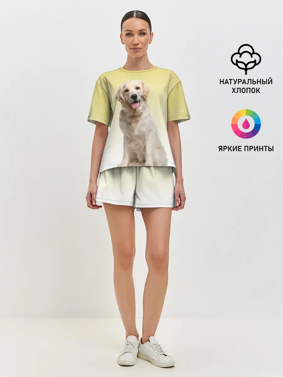 Женская пижама с шортами / Лабрадор ретривер пес