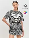 Женская пижама с шортами / Черепа