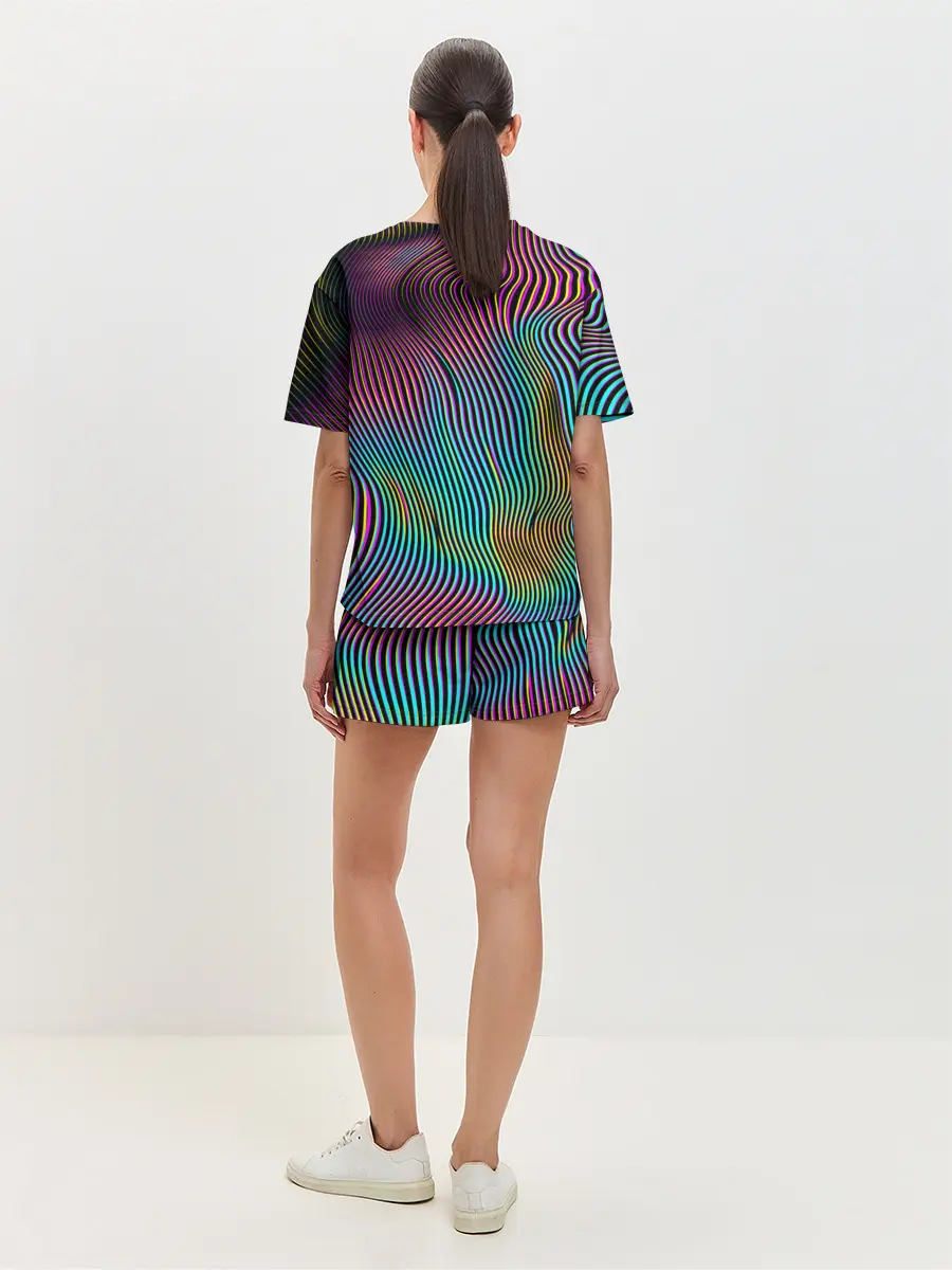 Женская пижама с шортами / Современная абстракция