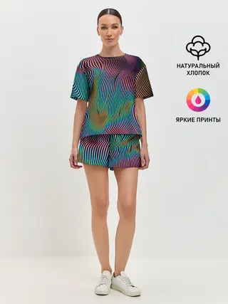 Женская пижама с шортами / Современная абстракция