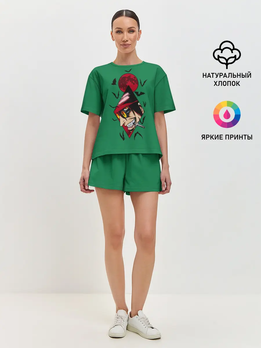 Женская пижама с шортами / Алукард в ромбе