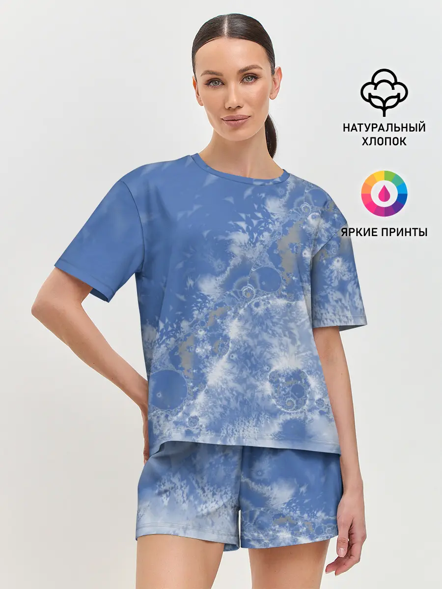 Женская пижама с шортами / Летающие треугольники