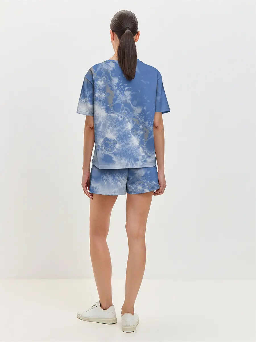 Женская пижама с шортами / Летающие треугольники