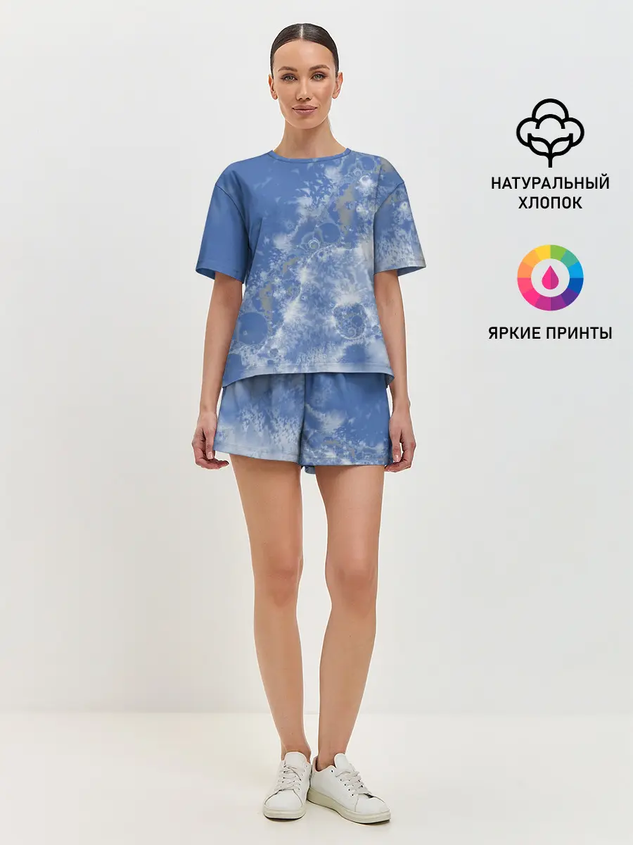 Женская пижама с шортами / Летающие треугольники