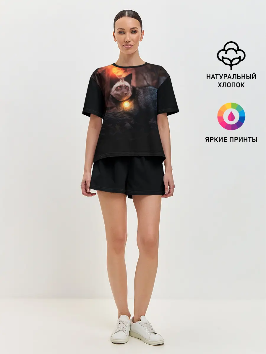 Женская пижама с шортами / Волшебная лисица